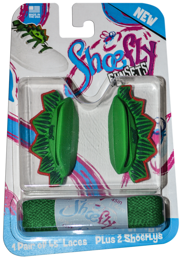 ShoeFly™ Funsets™ | Stegosaurus Dino | Green Lace
