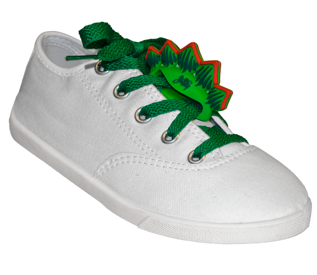 ShoeFly™ Funsets™ Stegosaurus Dino Green Lace Shoeflys Online